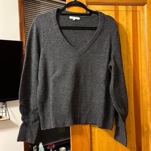 Charcoal Madewell v neck sweater
